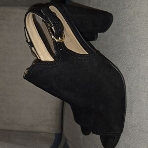 Black Open-Toe Heels